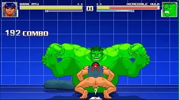 Preview 2 of Mms School Girl Village - MUGEN Ryu fucks Hulk and Red hulk