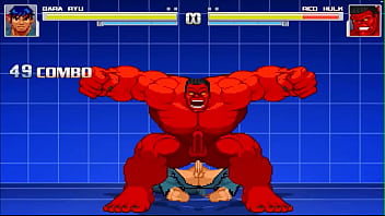 Preview 3 of Mms School Girl Village - MUGEN Ryu fucks Hulk and Red hulk