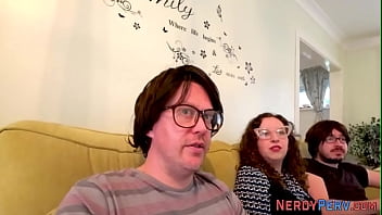 Preview 2 of Dick Makes Her Legs Shake - Brit northern geek jizzes sucking european