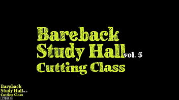 Preview 1 of Submissive Handcuffs - Bareback Study Hall 5 Cutting Class - Leon Holt &amp_ TygaX Teaser
