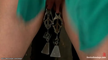 Preview 1 of Refe Sex Videos - Busty redhead vibed on device bondage