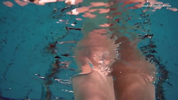 Preview 1 of Fake Casting Teen - Czech chick Vesta enters swimming pool naked