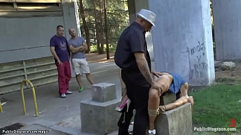Preview 4 of Telugu Village Aunty Fuckings - Bound Euro babe fucked in public