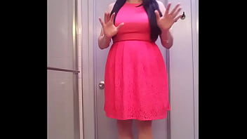 Preview 3 of Naughty Jappanes Massage Teen - Persimmon &amp_ Lace Outfit Video