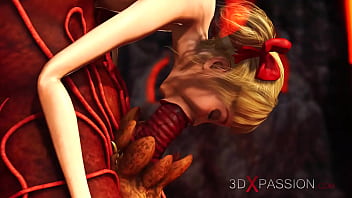 Preview 2 of Aprendiendo A Culiar Con Mi Ta - Devil plays with a super hot girl in hell