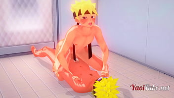 Preview 1 of Seal Pack Sexy Pakistan - Boruto Naruto Yaoi Hentai 3D - Boruto Fucks Naruto in the Shower with creampie in his ass - Animation Gay