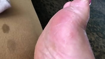 Preview 4 of Amateur Panty Pov - Dry feet oiled down moist and wet
