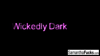 Preview 1 of School Teen Old Dad Xxx Movi - Samantha Saint gets off in this super hot black light solo