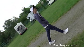 Preview 2 of Met Cafe Sex Xx - Caravan Boys - Public Handjob