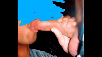 Preview 2 of Femdom Secret Society - Novinho chupando o pau do dotado