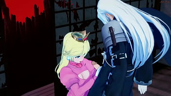 Preview 1 of Video Porno Demi Moore - Sephiroth fucks Peach doggystyle against a wall - Super Smash Bros Hentai.