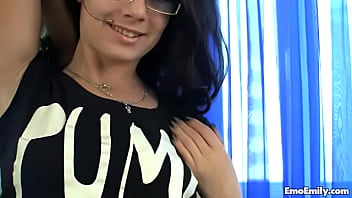 Preview 1 of Ava Koxxx Gets - Emo Emily using a huge fake cock in her tight pussy