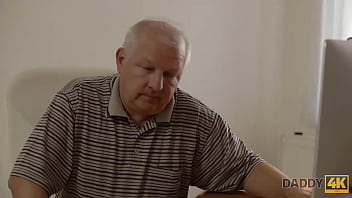 Preview 1 of Bazzear Video - DADDY4K. Enticing chick copulates with BFs handsome daddy in bedroom