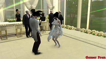 Preview 2 of Dog 3min - El Matrimonio de Milk Episodio 1 La Boda de Goku y su Esposa Chichi muy romantico pero Termina en Netorare Esposa Follada como una Perra Marido Cornudo Dragon Ball Porn Hentai