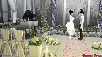 Preview 1 of Dog 3min - El Matrimonio de Milk Episodio 1 La Boda de Goku y su Esposa Chichi muy romantico pero Termina en Netorare Esposa Follada como una Perra Marido Cornudo Dragon Ball Porn Hentai