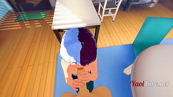 Preview 3 of Akt Wonderful Sex Nakita - Boku no Hero Yaoi - Todoroki Shoto blowjobs Bakugou Katsuki and cums in his mouth