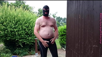 Preview 1 of Soh Forced Mother To Sex - Mit Maske und Strumpfhose im Garten ** Outdoor Spa&szlig_ **