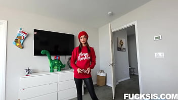 Preview 1 of Rim And Tr - My Little Stepsis Christmas Creampie Nikki Nicole,  Joshua Lewis