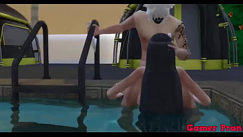 Preview 2 of Ntasha Molkiva - Boruto Cap 4 fiesta en la piscina terminan en una gran orgia el sabio pervetido se folla a hinata como a el le gusta dandole por ese culo tan fuerte que llora como una puta