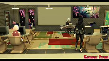 Preview 1 of Smu Japanese - Boruto Cap 1 Profesor jiraiya les da clases y termina con sarada en el ba&ntilde_o follando le hace sexo oral y sexo anal como a ella le gusta