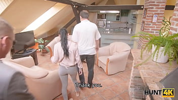 Preview 2 of Brother And Sister Village Sex - HUNT4K. Lovers need cash for tickets and decide to do dirty things