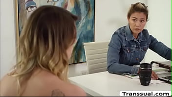 Preview 2 of Boy Lick Breast - TS Chanel tries fucking dudes butthole