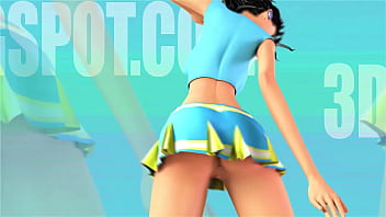 Preview 1 of Crush Nylons - 3DGSPOT - Tiny Trans Fucks With Giant Busty Trans! SPANISH SUBTITLES! 3D CARTOON PORN!