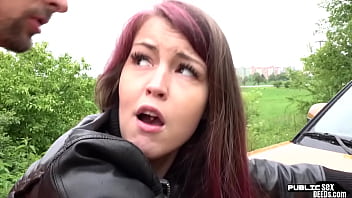 Preview 4 of Momxxxvideo Hd Movie Hd - Euro babe publicly fingered before outdoor sex