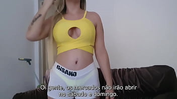 Preview 1 of Son Fuck Mom Forcely - Teaser: Casada safada no supermercado de shortinho curto transparente socado na buceta.
