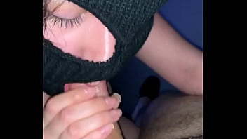 Preview 3 of Xxx Evaded - wife in ski mask sucking some dick