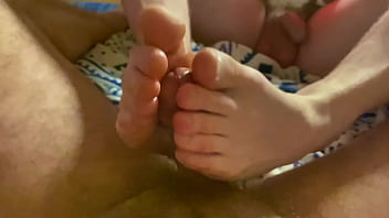 Preview 3 of Lia Hetty - Hairy Bear gets a FootJob