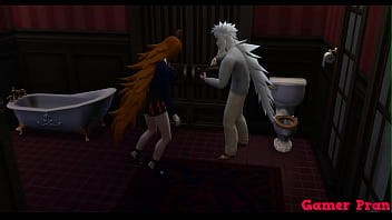 Preview 3 of Hard Morning Sex - Naruto Cap 4 despues de estar entrenando el pervertido fue al ba&ntilde_o y se encuentra a la mizukage la seduce se la folla como toda una buena Milf ella le gusta que le acabe en la boca