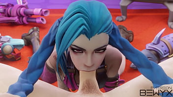 Preview 2 of Blu Nagi Felam - Defeated Jinx Deepthroat (Bewyx)