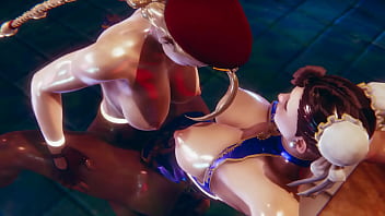 Preview 1 of Hd Cexvidos - Futa - Street Fighter - Cammy fucks Chun Li - 3D Porn
