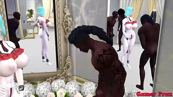 Preview 3 of All Saxy Girl Hd Fake Video - El Matrimonio de Bulma Episodio 3 Hermosa Esposa en su Boda es transformada en un Perra esclava sexual Cojida por el Culo Anal por 3 Negro con el Guevo Grande Netorare Hentai