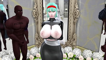 Preview 4 of All Saxy Girl Hd Fake Video - El Matrimonio de Bulma Episodio 3 Hermosa Esposa en su Boda es transformada en un Perra esclava sexual Cojida por el Culo Anal por 3 Negro con el Guevo Grande Netorare Hentai