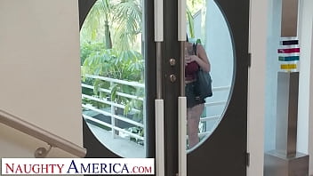 Preview 1 of Mother Teacher Vs Pupil - Naughty America - Lily Lane fucks a married stranger as thanks for his hospitality