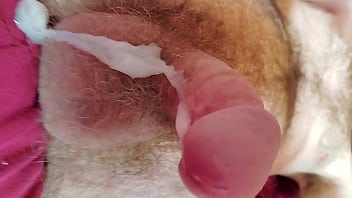 Preview 4 of Take Moner - Close up of a gentle stream of cum flowing from of my cock