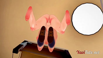 Preview 4 of Kassie Lyn - CampBuddy Yaoi 3D - Yoichi Fucks Nekoboy Femboy and cums inside his ass