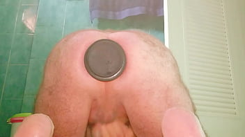 Preview 2 of Dashi Dashi Xxx Videos - Huge Butt 4.25 inch wide Butt Plug Locked firmly in my Ass while Wanking.