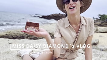 Preview 1 of Force Head Shave Slave Women - Eating Choco Cake on Diamond Blue Beach SFW