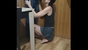 Preview 1 of Mota Dog Xxx - While the guests were walking,  I made a great blowjob on the balcony