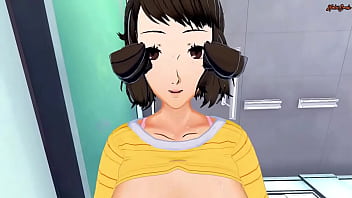 Preview 4 of Fast Time Focig - Fucking the hot teacher Sadayo Kawakami in her classroom from your POV,  she rides your dick until you cum inside her - Persona 5 Hentai.