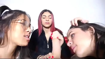 Preview 3 of Granny Jan - triple blowjobs from these girls having fun with a big cock