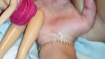 Preview 1 of Ayah Pengen Seks - PUSSY PLAY WITH BARBIE DOLL