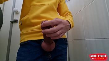 Preview 4 of Punjabi Local Xxx - The guy in the toilet at the gas station jerks off a dick