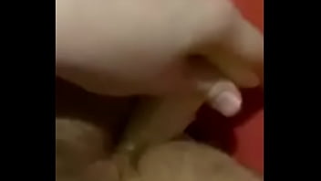 Preview 4 of Lez Water - Wanking my hard cock whilst having a dildo inside me