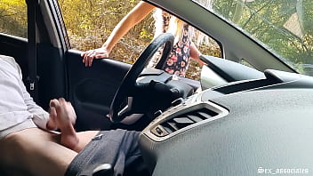 Preview 1 of Nikki Zone - Public Dick Flash! a Naive Teen Caught me Jerking off in the Car in a Public Park and help me Out.