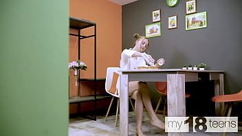 Preview 1 of Jakarta Indonesian - MY18TEENS - Girl with big tits smeared herself with cream and fingers playing with pussy