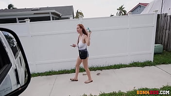 Preview 1 of Busty And Big Ass - Miami Boy Spotted Beautiful Big Titty Red Eviee